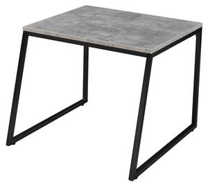 Lot 2 tables basses gigognes Hyllestad Noir - Gris - Bois manufacturé - Métal - 50 x 38 x 50 cm