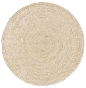 Tapis de jute Jutta Blanc crème - 160 x 160 cm