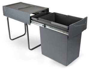 Recycle 20 L Recyclingbehälter für Grau - Kunststoff - 26 x 40 x 45 cm