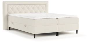 Boxspringbett Avani mit Latex-Topper Beige - Breite: 140 cm