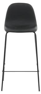 Tabouret de bar POLE BS 1NOS Noir - Matière plastique - Cuir synthétique - 42 x 105 x 43 cm