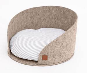 Panier pour chiens Luna Dog Bed Felt Beige - Textile - 45 x 45 x 45 cm