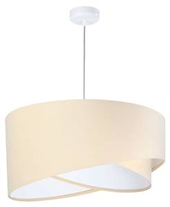 Lampe à suspension MADAN Beige - Blanc - Métal - Textile - 50 x 25 x 50 cm