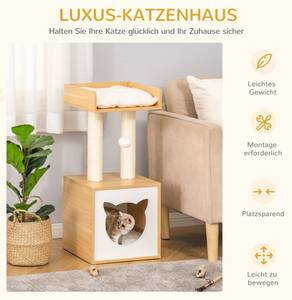 Katzenhaus D30-435 Braun - Holzwerkstoff - 35 x 81 x 35 cm