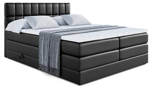 Boxspringbett MIAMI KING Hochglanz Schwarz - Breite: 140 cm