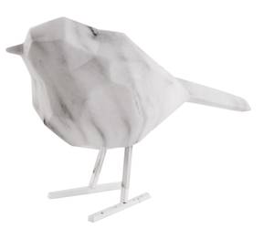 Ornement Bird Blanc - Matière plastique - 8 x 17 x 14 cm