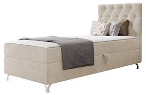 Einzelbett Chester Links Beige - Breite: 90 cm