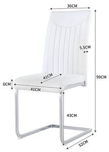 Freischwinger Ida (4er-Set) Weiß