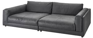 Big Sofa RAINA Anthrazit - Echtleder - Textil