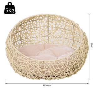 Katzenhöhle D30-247BG Beige - Polyrattan - 56 x 35 x 56 cm