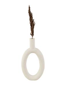 Vase Ring Weiß - Kunststoff - 17 x 4 x 31 cm