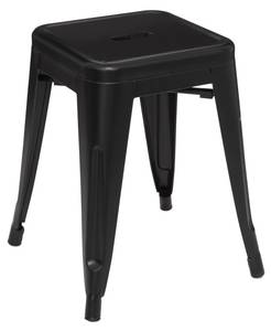 Tabouret en métal NIKO, 46 cm Noir - Métal - 38 x 46 x 38 cm