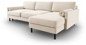 Schlaf-Ecksofa + Box SCOTT 5 Sitzplätze Beige