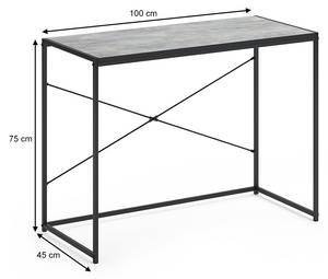 Schreibtisch Fyrk 100x45cm Beton 80 x 79 x 30 cm