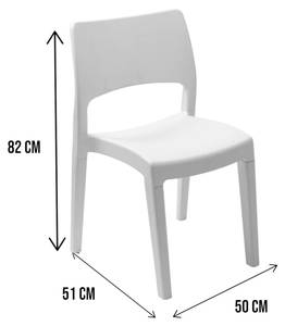 Gartenstuhl Dametran Weiß
