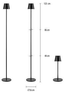 LED Stehleuchte Touch Schwarz