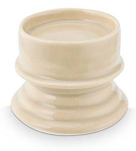 Teelichthalter (2er Set) Beige - Braun - Keramik - 10 x 8 x 14 cm