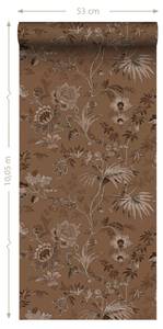 papier peint fleurs vintage 6962 Marron - 50 x 900 x 900 cm