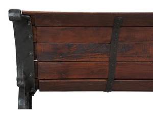 Banc en Bois Marron - Métal - Bois massif - 65 x 77 x 145 cm