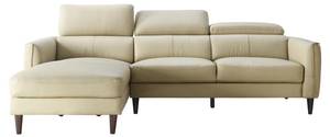 Sofa SALVI Beige - Echtleder - 179 x 77 x 248 cm