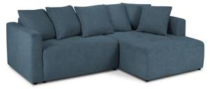 Schlaf-Ecksofa mit Box ELIE 4 Sitzplätze Blau