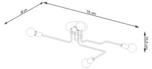 Deckenleuchten Vector Weiß - Metall - 58 x 16 x 78 cm