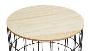 Table d'appoint Tore | Bois et Métal Métal - En partie en bois massif - 50 x 40 x 50 cm