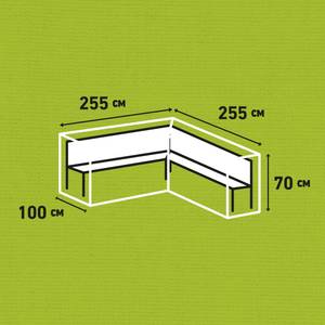 Gartenmöbel-Abdeckung Grau - Polyrattan - 255 x 70 x 255 cm