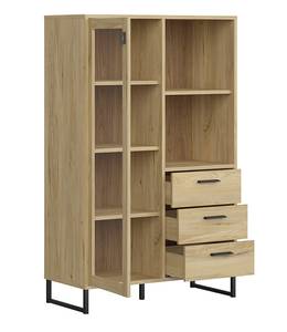 Vitrinenschrank Ramla Beige - Holzwerkstoff - 90 x 146 x 40 cm