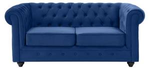 Sofa CHESTERFIELD Blau - Tiefe: 168 cm