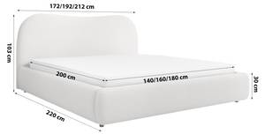 Doppelbett Dolwen Creme - Breite: 192 cm