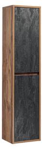 Badschrank TIKITIKI Grau - Holzwerkstoff - 33 x 170 x 40 cm