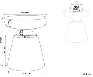 Table d'appoint MINCIO 45 x 59 x 45 cm