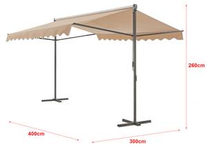 Standmarkise Selenizza Beige - Tiefe: 400 cm