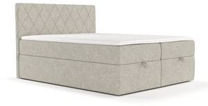 Boxspringbett Elodie Beige - Grau - 200 x 110 x 208 cm