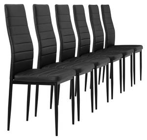 Lot 6 Chaises Lidköping salle à manger Noir