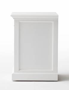Nachttisch Halifax Weiß - Holz teilmassiv - 45 x 60 x 43 cm