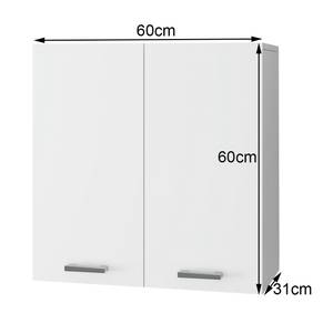 Badezimmer Hängeschrank ML-Design Set Weiß - Holzwerkstoff - 47 x 11 x 73 cm