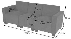 Modular 3-Sitzer Sofa Couch Lyon Anthrazit