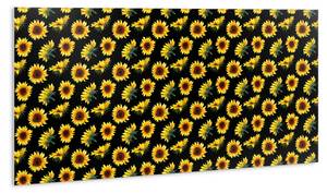 Selbstklebendes Wandpaneel Blumen Gelb - Kunststoff - 100 x 50 x 50 cm