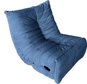 Sessel mit Fußstütze-drehbar –kein Rahme Blau - Textil - 88 x 92 x 83 cm