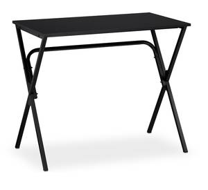 Schreibtisch Basic Schwarz - Holzwerkstoff - Metall - 90 x 76 x 53 cm