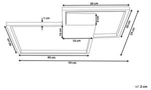 Deckenlampen OKSU Schwarz - Metall - 54 x 6 x 54 cm