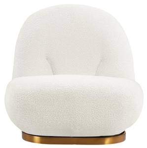 Fauteuil pivotant LODOSA Blanc - Textile - 92 x 73 x 74 cm