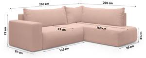 Ecksofa Selore XL L Form Orange