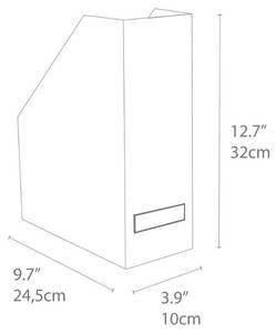 Stehsammler Büroablage VIKTORIA Weiß - Papier - 25 x 32 x 10 cm