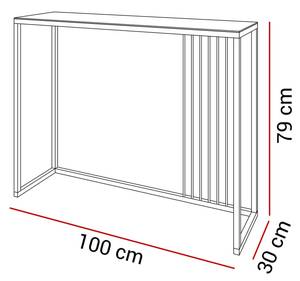 PRIME GLASS Konsole 100 Schwarz - Glas Schwarz