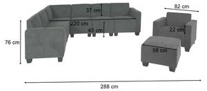 Modular Sofa-System Lyon (8-teilig) Grau