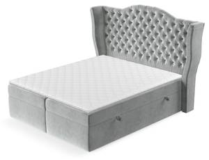 Boxspringbett Royal Grau - Breite: 180 cm