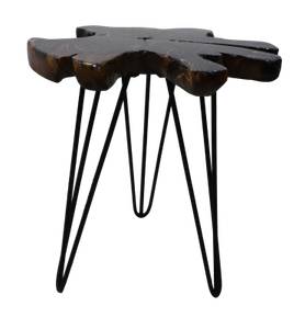 Table Lawas Noir - Bois massif - 45 x 40 x 55 cm